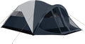6 Person Dome Tent w/ Removable Rain Fly and Screen Room, Water Resistant - Navy/Gray