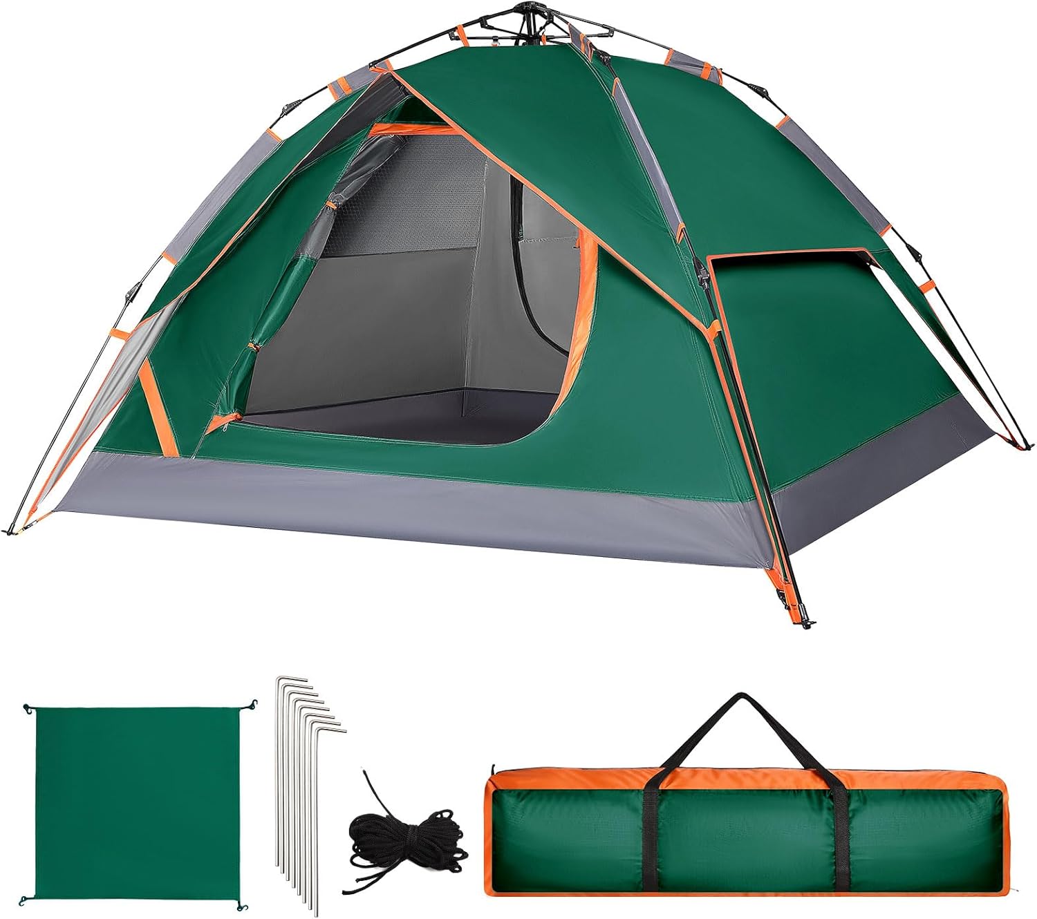 Camping Tent Instant Pop Up Dome 2-3 Person Automatic Waterproof Tent Easy Set Up Portable for Family Hiking Travel